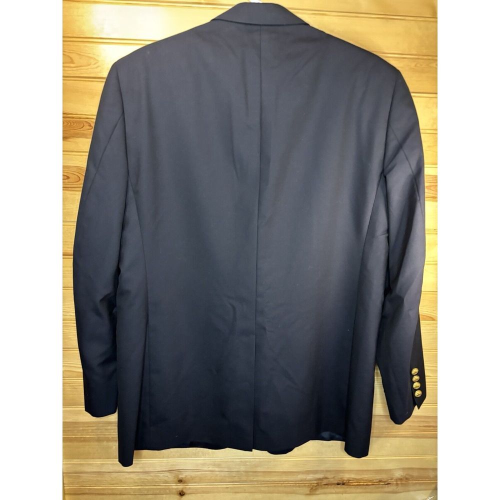 Brooks Brothers Madison 1818 Loro Piana Black 100% Wool‎ Blazer Gold Buttons 43R - Picture 10 of 11